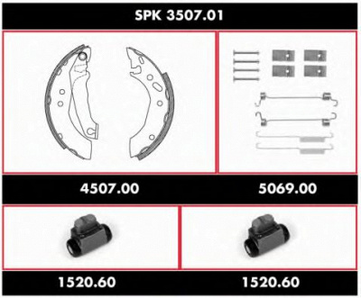 REMSA spk350701 -  Комплект тормозов, барабанный тормозной механизм