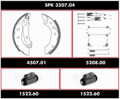 REMSA spk350704 -  Комплект тормозов, барабанный тормозной механизм