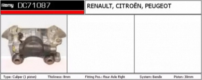 REMY dc71087 -  Тормозной суппорт