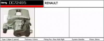 REMY dc72495 -  Тормозной суппорт