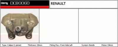 REMY dc80060 -  Тормозной суппорт