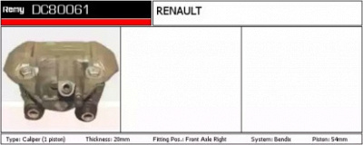 REMY dc80061 -  Тормозной суппорт