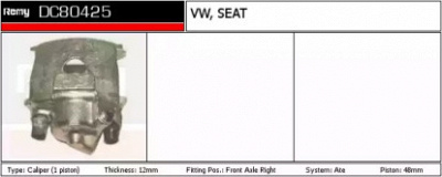 REMY dc80425 -  Тормозной суппорт