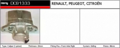 REMY dc81333 -  Тормозной суппорт