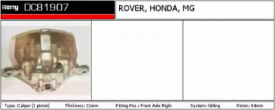 REMY dc81907 -  Тормозной суппорт