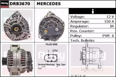 REMY drb3670 -  Генератор