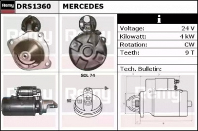 REMY drs1360 -  Стартер