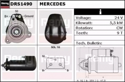 REMY drs1490 -  Стартер