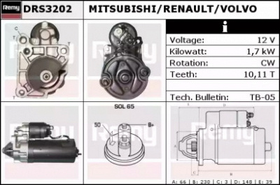 REMY drs3202 -  Стартер