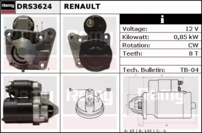 REMY drs3624 -  Стартер
