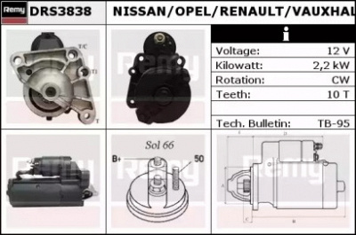 REMY drs3838 -  Стартер