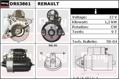 REMY drs3861 -  Стартер