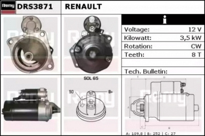REMY drs3871 -  Стартер
