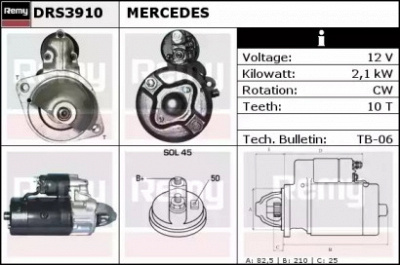 REMY drs3910 -  Стартер