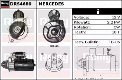 REMY drs4680 -  Стартер