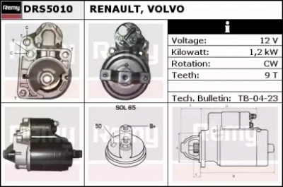 REMY drs5010 -  Стартер