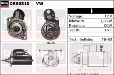 REMY drs6310 -  Стартер