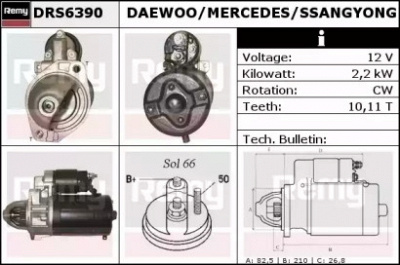 REMY drs6390 -  Стартер
