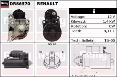 REMY drs6570 -  Стартер