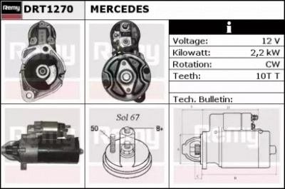 REMY drt1270 -  Стартер