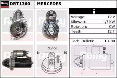 REMY drt1360 -  Стартер