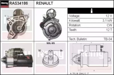 REMY ras34186 -  Стартер