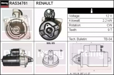 REMY ras34761 -  Стартер