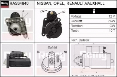 REMY ras34840 -  Стартер