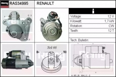 REMY ras34995 -  Стартер