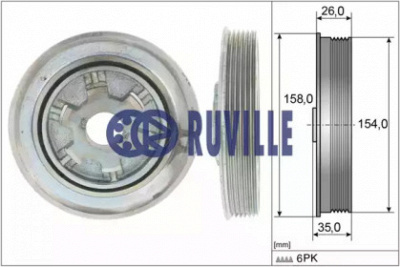 RUVILLE 515917 -  Ременный шкив, коленчатый вал