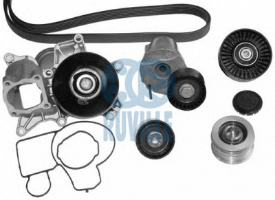 RUVILLE 55095801 -  Водяной насос + комплект ручейковых ремней