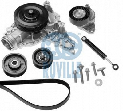 RUVILLE 55178801 -  Водяной насос + комплект ручейковых ремней