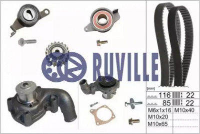 RUVILLE 55214702 -  Водяной насос + комплект зубчатого ремня