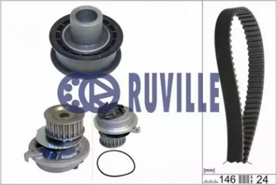 RUVILLE 55301701 -  Водяной насос + комплект зубчатого ремня
