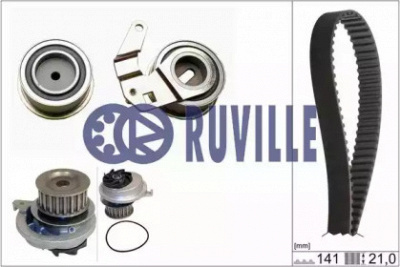 RUVILLE 55303701 -  Водяной насос + комплект зубчатого ремня