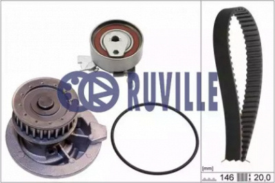 RUVILLE 55315701 -  Водяной насос + комплект зубчатого ремня