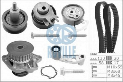 RUVILLE 55456701 -  Водяной насос + комплект зубчатого ремня
