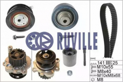 RUVILLE 55491731 -  Водяной насос + комплект зубчатого ремня