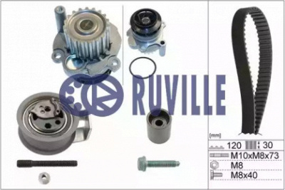 RUVILLE 55494702 -  Водяной насос + комплект зубчатого ремня