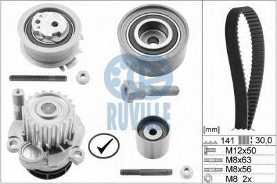 RUVILLE 55766711 -  Водяной насос + комплект зубчатого ремня