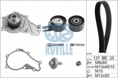 RUVILLE 55953721 -  Водяной насос + комплект зубчатого ремня