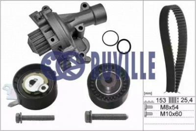 RUVILLE 55977701 -  Водяной насос + комплект зубчатого ремня