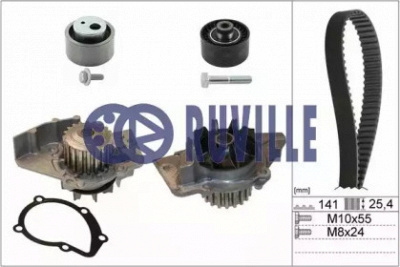 RUVILLE 55997711 -  Водяной насос + комплект зубчатого ремня