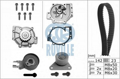 RUVILLE 56536701 -  Водяной насос + комплект зубчатого ремня