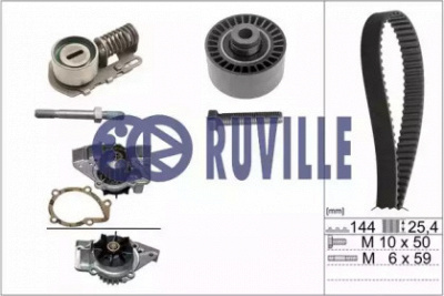 RUVILLE 56623701 -  Водяной насос + комплект зубчатого ремня