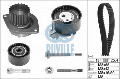 RUVILLE 56638701 -  Водяной насос + комплект зубчатого ремня
