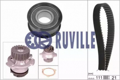 RUVILLE 57201702 -  Водяной насос + комплект зубчатого ремня