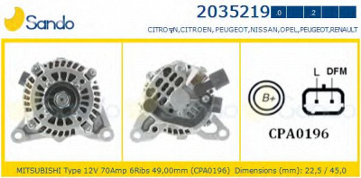 SANDO 20352190 -  Генератор