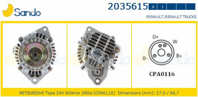 SANDO 20356151 - Генератор