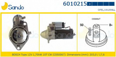SANDO 60102150 - Стартер